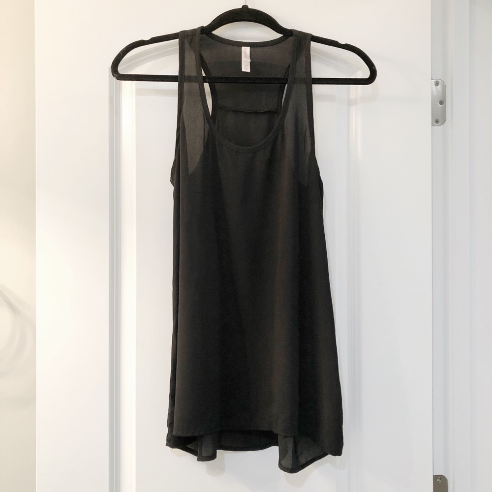 Xhilaration Black Racer Back Tank